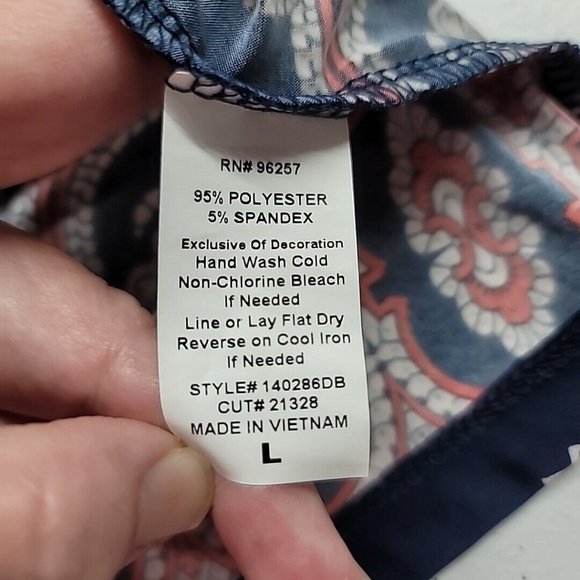 PS PerSeption Concept Women's Paisley Dress 3/4 Flutter Sleeve Size Large NWT - Picture 16 of 16